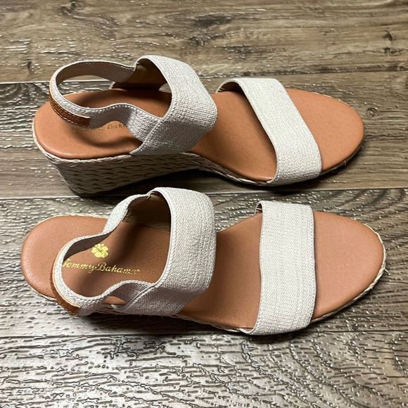 Tommy Bahama Women's Sakura Wedge Sandals Strappy Tan 9M - Picture 4 of 10